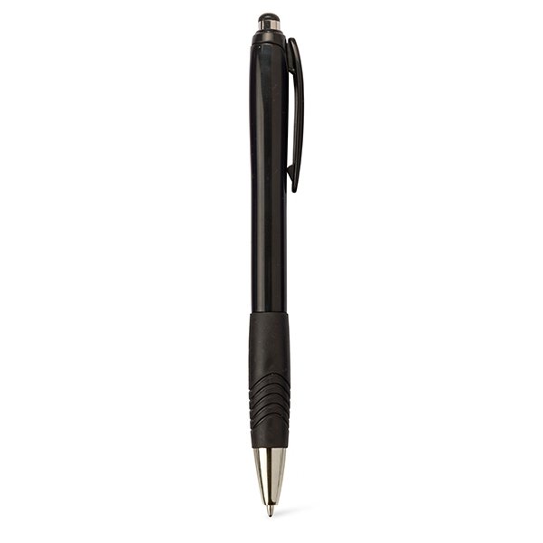 Push button ● ballpoint pen ● rubber grip ● black ink.