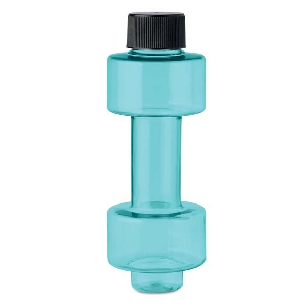 Dumbbell shaped water bottle.