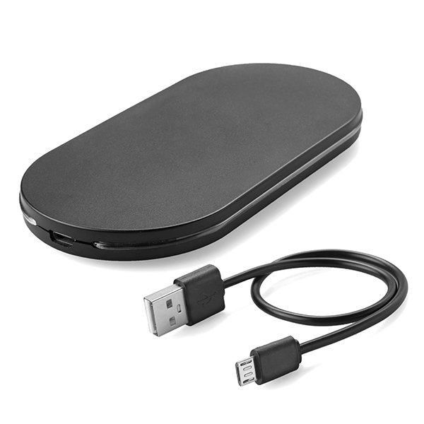 Wireless charging pad ● USB charging cable ● safety instructions ● Input: 5V/2A - 9V/1.67A ● Output: 5W/10W ● transmission distance ± 6mm ● efficiency ± 65%.