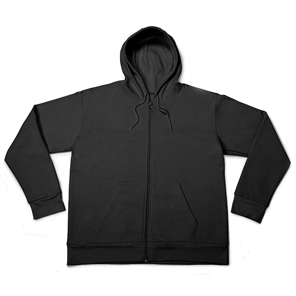 Brushed on the inside Full zip Self fabric cuffs & bottom hem Hood Tone on tone drawstring Kangaroo pocket Self fabric neck tape Standard Fit - Follows the shape of the body with added ease of movement.