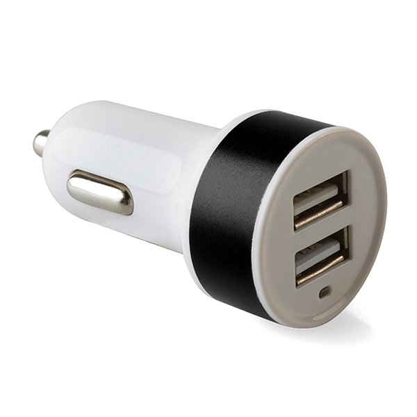 USB car charger ●  2 USB ports.